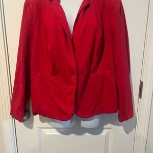 Lane Bryant Vibrant Red Single-Button Blazer